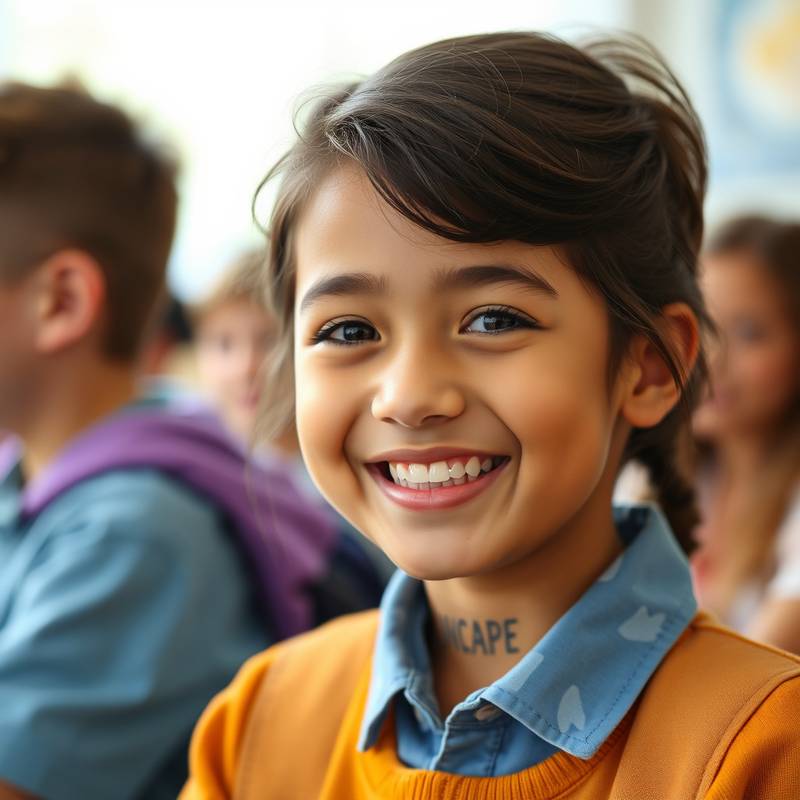 Foto van een tevreden student