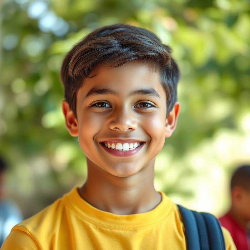 Foto van een tevreden student